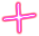 Symbol illustration a plus in neon style pink color